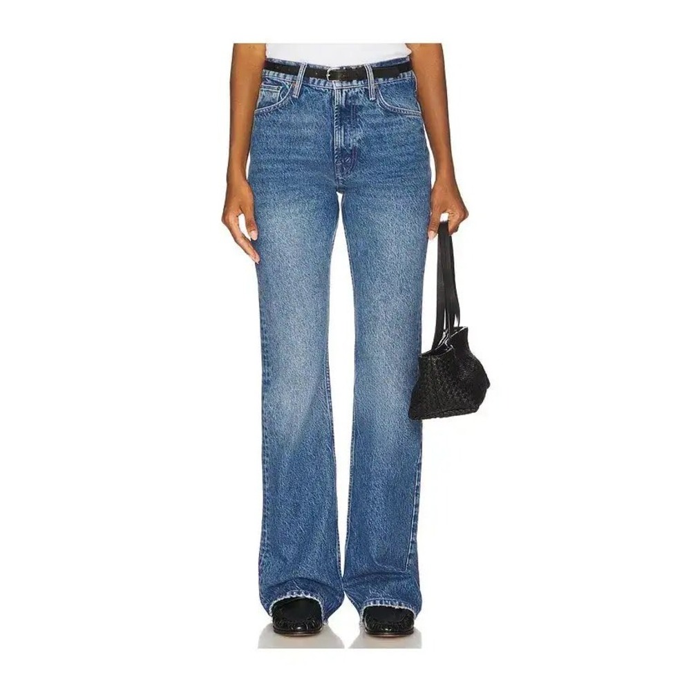 Mother Denim Snacks The Chomp Heel Chew Jeans 29 Chew Toy Blue Wide Leg NEW